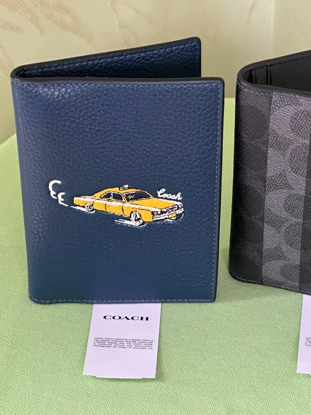 COACH PASSPORT CASE:NWT LEATHER w/CAR PRINT OR SIGNATURE CANVAS STRIPE:NWT